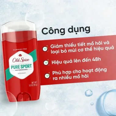 Lăn Khử Mùi Old Spice 63g/85g – Thơm lâu, khô thoáng 48h