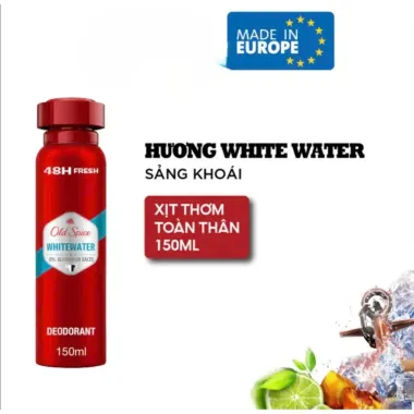 Xịt Khử Mùi Old Spice 150ml Dành Cho Nam - Khô ráo và thoáng mát suốt ngày dài