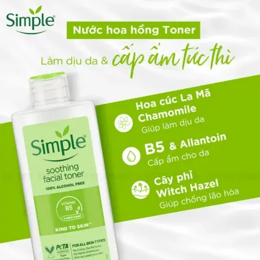 Nước hoa hồng Simple 200ml