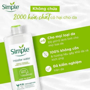 Nước tẩy trang Simple 200ml