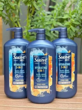 Dầu Tắm Gội Suave Men 3in1 Dành Cho Nam – Nhập khẩu Mỹ, sạch sâu & tiện lợi cho nam giới
