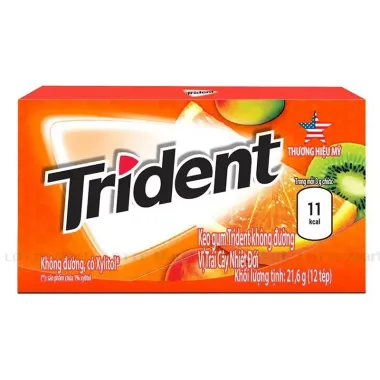 Kẹo gum không đường Trident 12 tép 22g – Giải pháp chăm sóc răng miệng, hơi thở thơm mát tức thì từ Mỹ