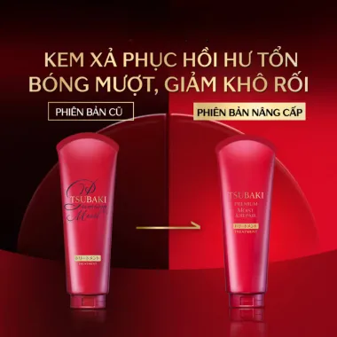 Kem Xả Tsubaki Premium Moist & Repair 180g – Nhập khẩu Nhật Bản, phục hồi tóc khô xơ & hư tổn