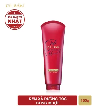 Kem Xả Tsubaki Premium Moist & Repair 180g – Nhập khẩu Nhật Bản, phục hồi tóc khô xơ & hư tổn
