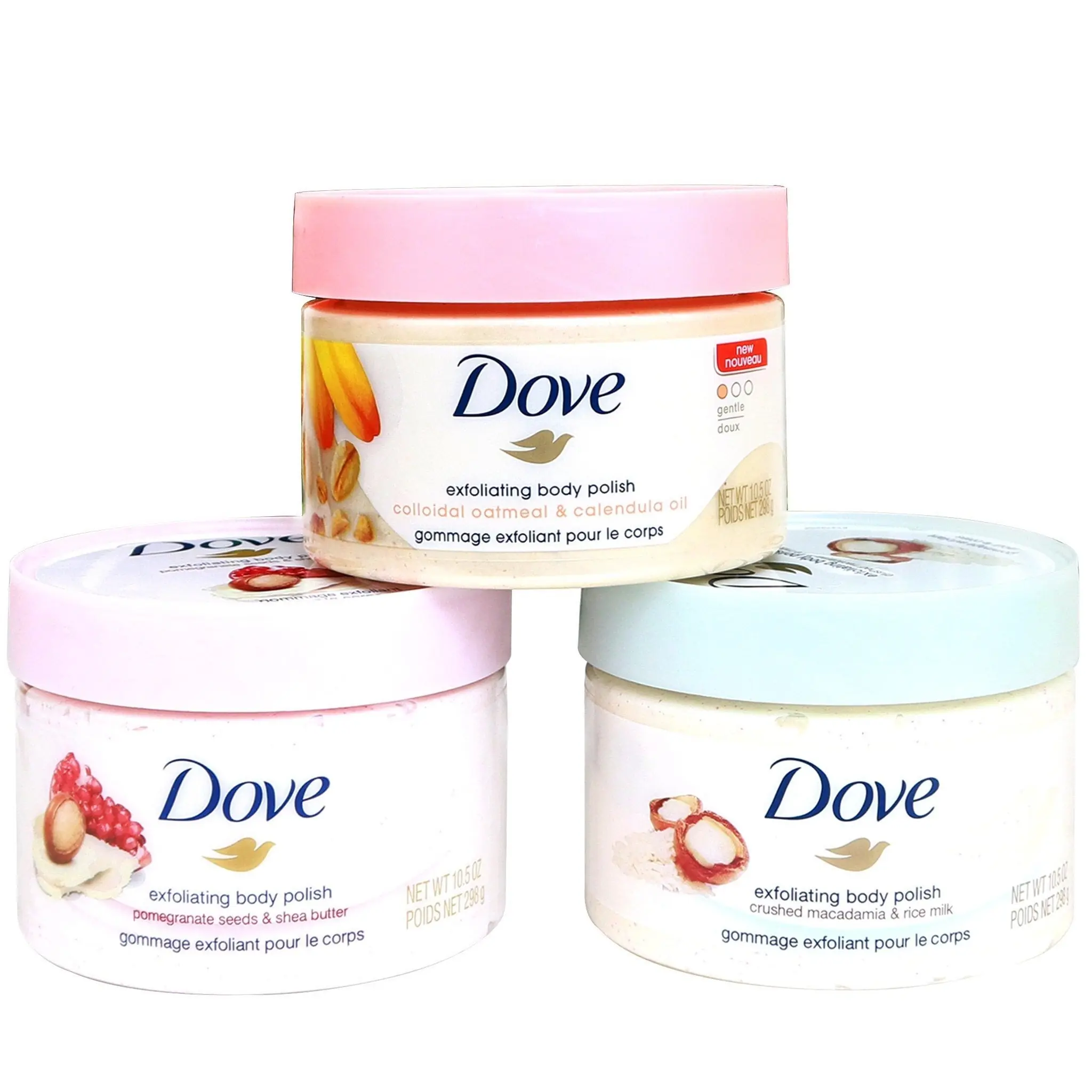 Kem tẩy tế bào chết Dove Exfoliating Body Polish 298g – Giải pháp thanh lọc và nuôi dưỡng làn da mịn màng từ Mỹ