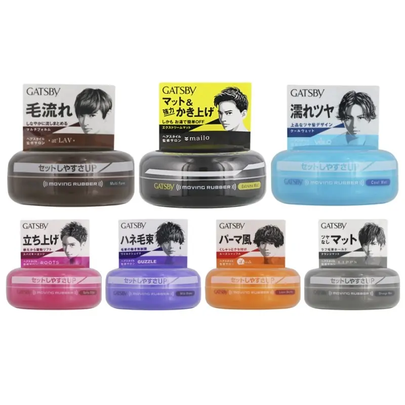Sáp vuốt tóc Gatsby Moving Rubber 80g Nhật Bản  – Giữ nếp mạnh, đa dạng hiệu ứng (Matte / Bóng nhẹ / Bồng tự nhiên)