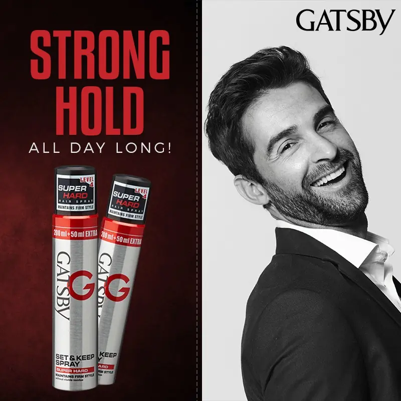 Keo xịt tóc Gatsby Super Hard (170g / 180g) – Nhập khẩu Nhật Bản, giữ nếp mạnh & đa dạng hiệu ứng 