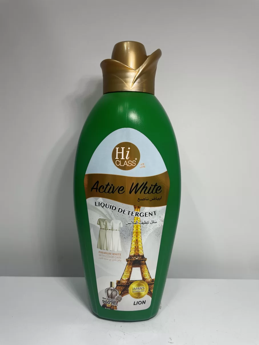 Nước giặt Hiclass Active White 900ml (cho vải màu sáng)