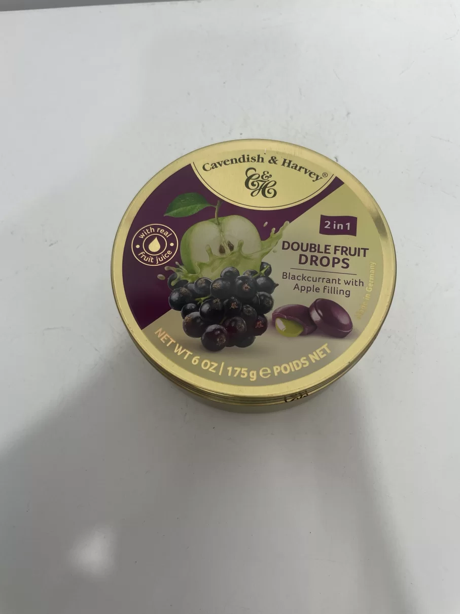 KẸO TRÁI CÂY ĐỨC VỊ MỚI DOUBLE FRUIT DROPS 175G