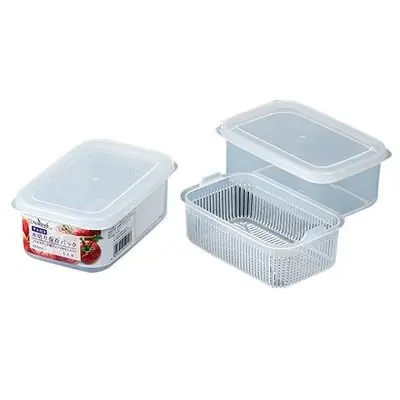 Hộp nhựa Nakaya 2 lớp 500ml / 600ml / 1100ml – Thoát nước tốt, giữ thực phẩm tươi lâu