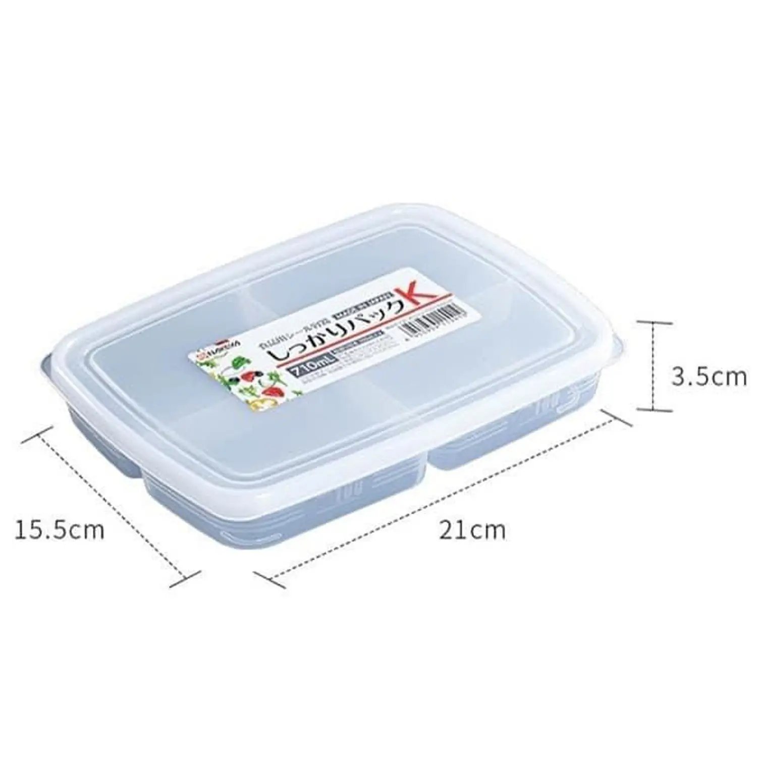 Hộp nhựa nắp dẻo chia 4 ngăn Nakaya 710ml – Giải pháp bảo quản thực phẩm thông minh, tiện lợi từ Nhật Bản