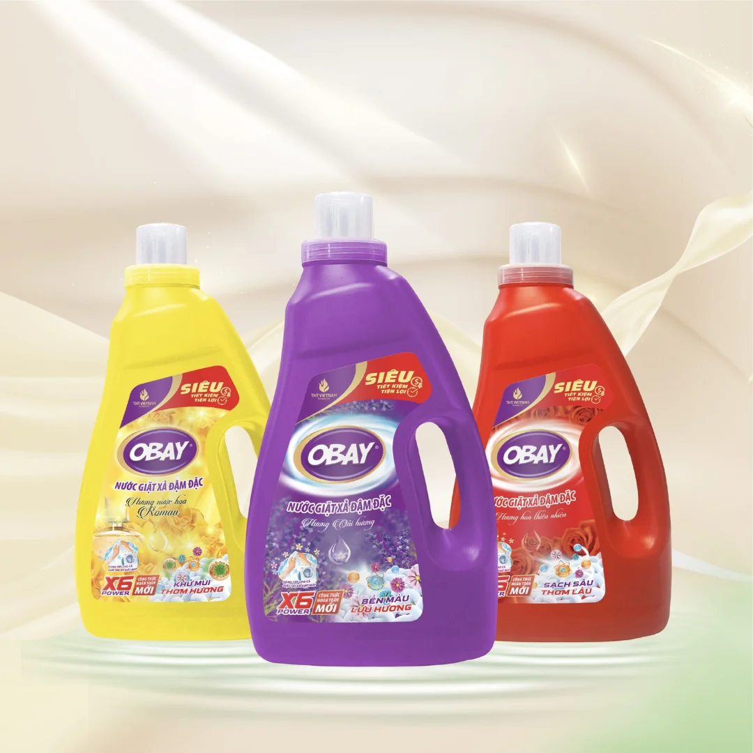 Nước giặt xả đậm đặc Obay 3000ml – Giải pháp giặt xả 2 trong 1, lưu hương bền lâu từ Thái Lan