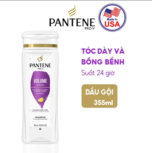 Dầu Gội Pantene Sheer Volume Làm Dày & Bồng Bềnh Tóc 355ml/750ml – Dầu gội nhập khẩu Mỹ giúp tóc dày bồng bềnh